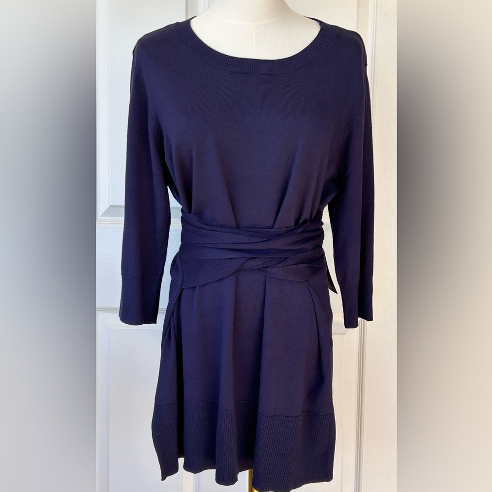 Eloquii Sweater Dress with Waist Tie and Side Slits 14/16 NWT